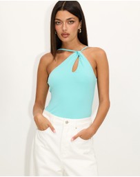 Dazie - Leni Cut Out Halter Top