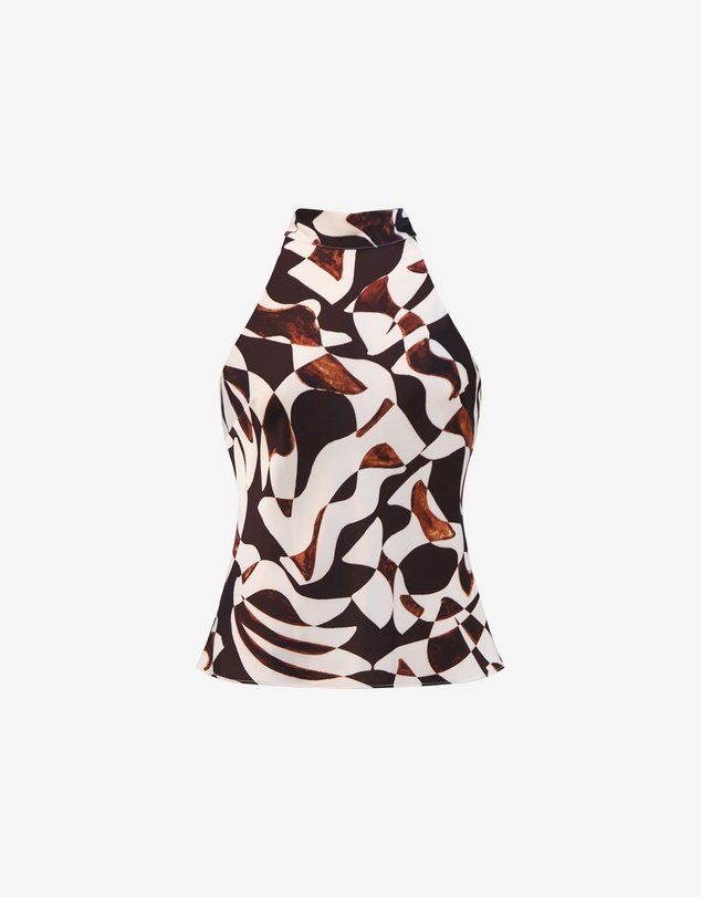Forcast - Hazel Printed Halter Neck Top