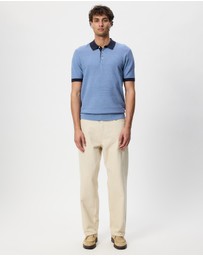 Scotch & Soda - Knitted Tone On Tone Striped Regular Fit Polo