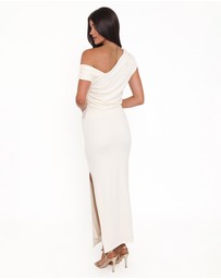 Petal & Pup - Edie Off Shoulder Midi Dress - Butter Yellow