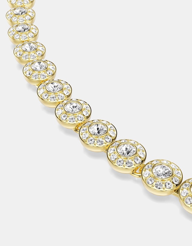 Swarovski - Una Angelic Necklace, Round Cut, Small, White, Gold-Tone Plated