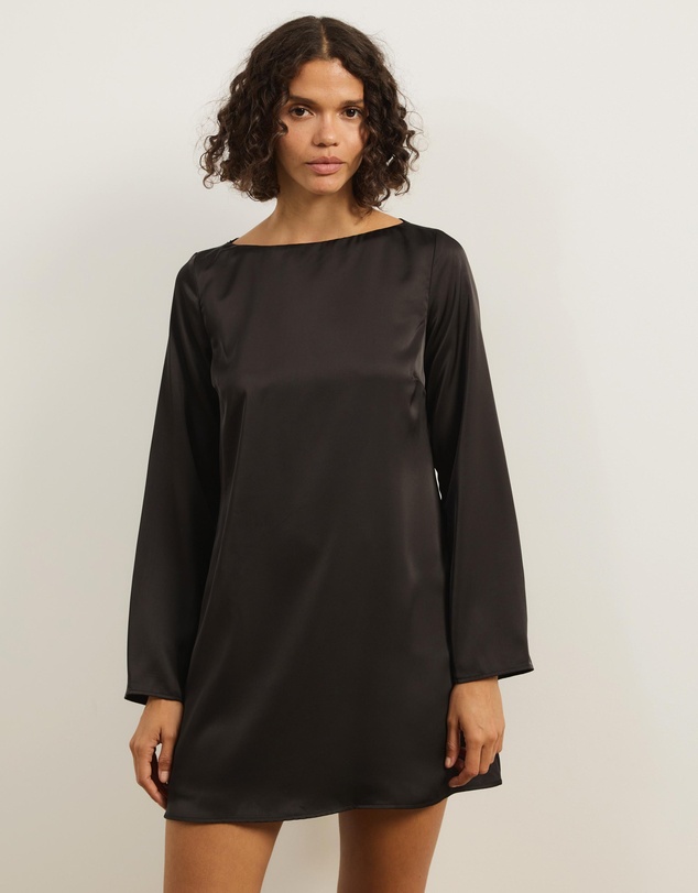 Atmos&Here - Mirelda Satin Lace Mini Dress