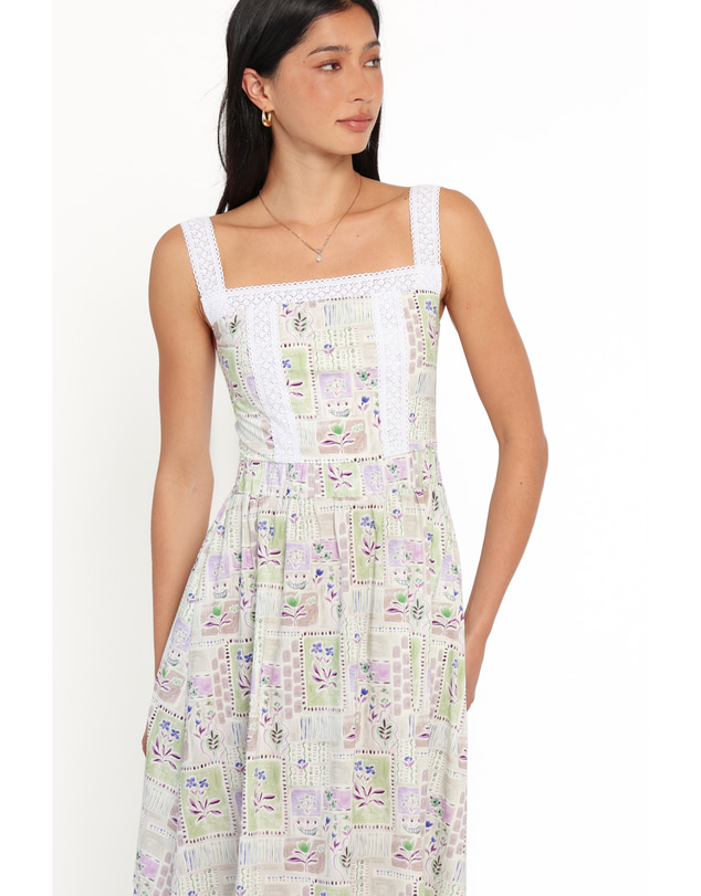 Petal & Pup - Raelyn Maxi Dress - Purple Abstract