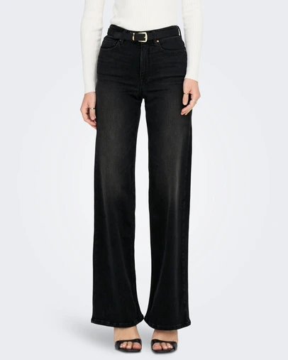 ONLY - Madison Blush High Waisted Stretch Wide Denim Jeans