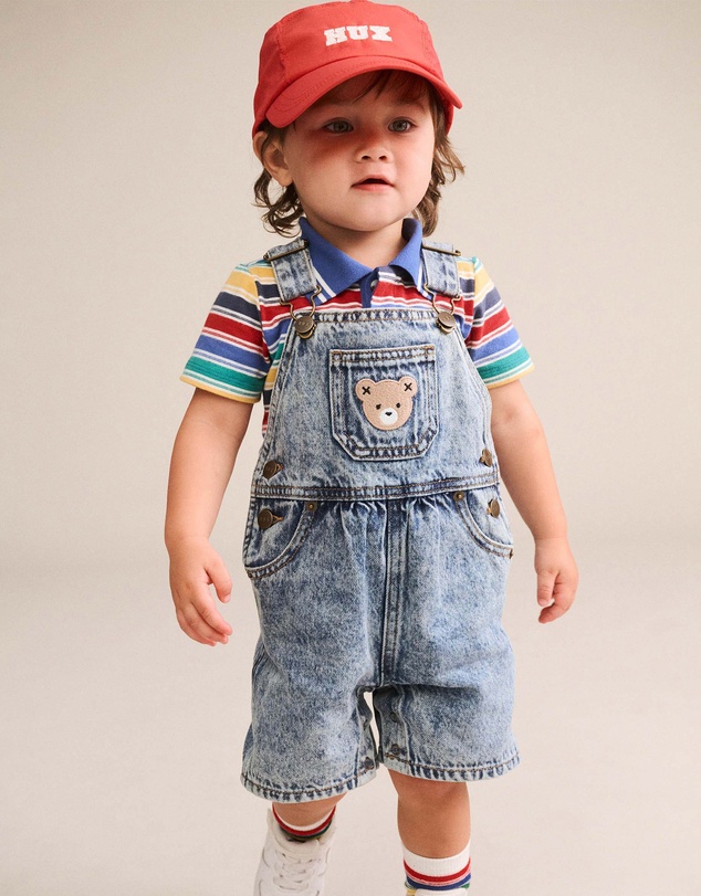 Huxbaby - Dreamy Denim Shortall - Babies-Kids