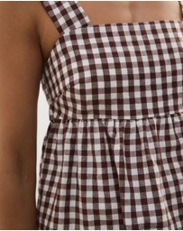 Atmos&Here - Billie Self Tie Gingham Top