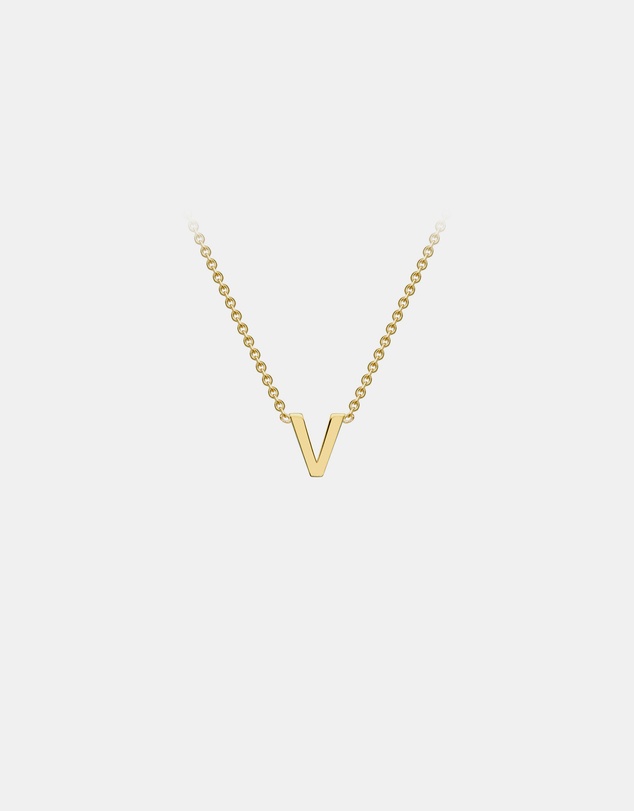 Zoe Olivia - 9K Gold Initial V Necklace