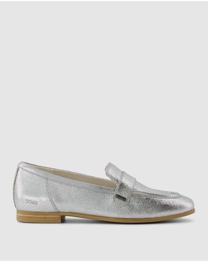 Silver Crinkle Metallic Leather