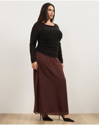 Atmos&Here Curvy - Melody Bias Maxi Skirt