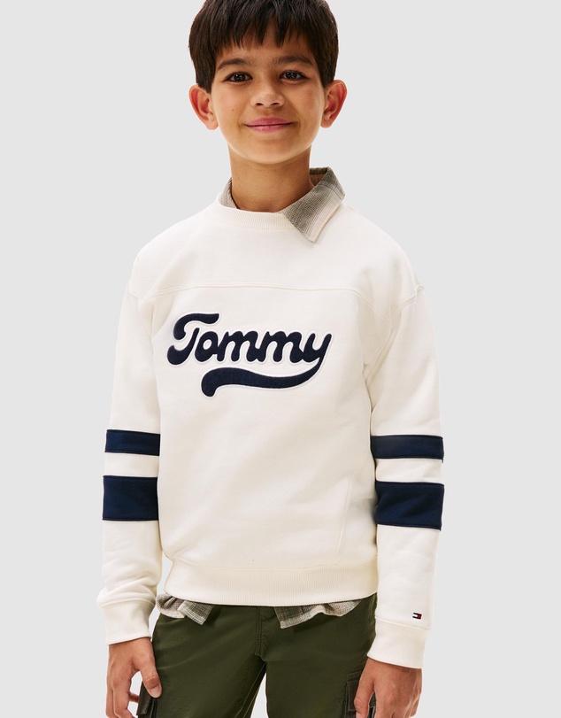 Tommy Hilfiger - Varsity Back Logo Colour-Blocked Sweatshirt - Kids