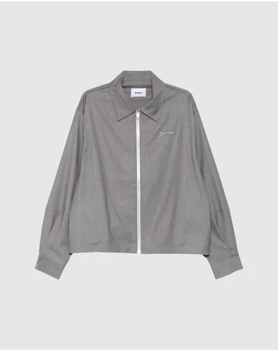 Bonsai - Oversize Fit Embroidery Logo Zip Shirt