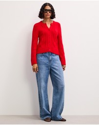 The Fated - Ezra Cable Knit Cardigan