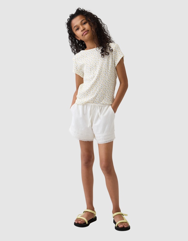 GAP - Linen PO Lace Shorts - Teens