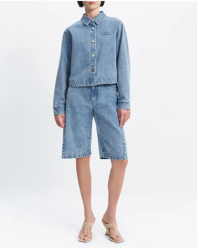 Aje Studio - Kendall Denim Barrel Shorts
