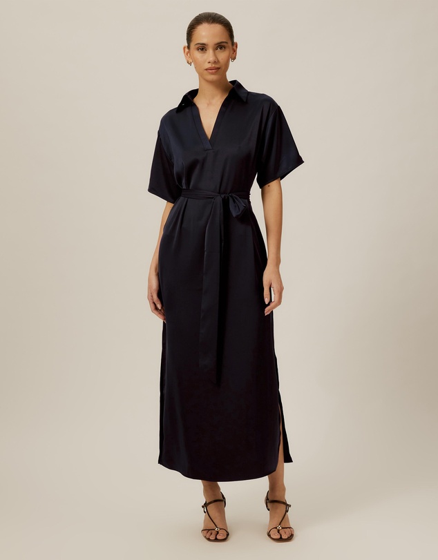Tussah - Deep V Loose Dress