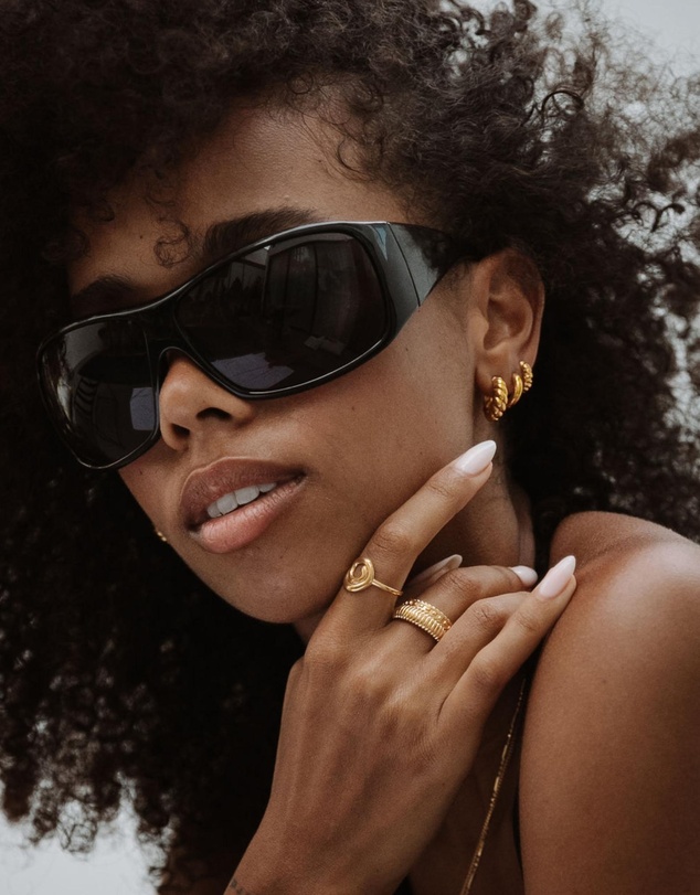HOUSE OF SLANI - Eudora Ribbed Gold Ring