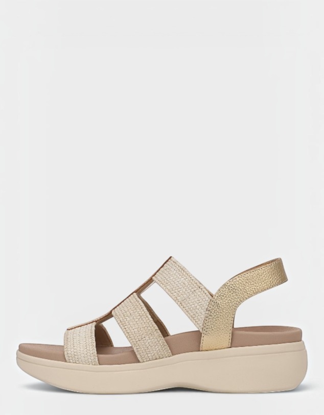 Vionic - Sabrina Flatform Sandal - Gold Leather