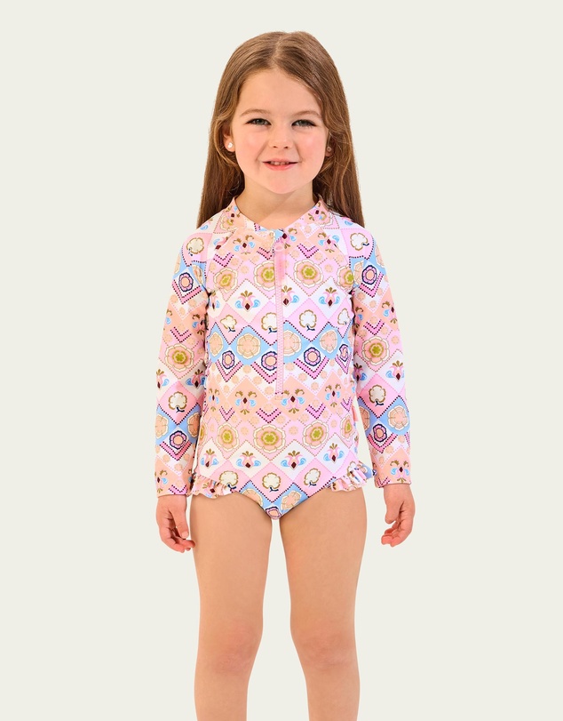 Seafolly - Geo Blossom Paddlesuit - Kids
