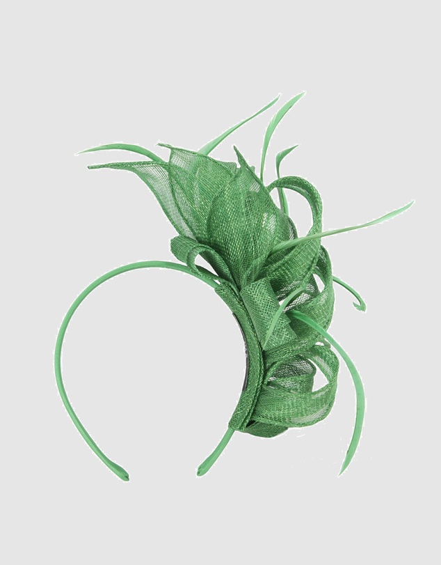 Max Alexander - Green Sinamay Loops Fascinator