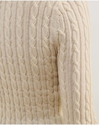 Atmos&Here - Tessa Crewneck Cable Knit Sweater