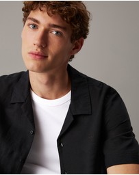 Calvin Klein - Linen Cotton Cuban Collar Shirt