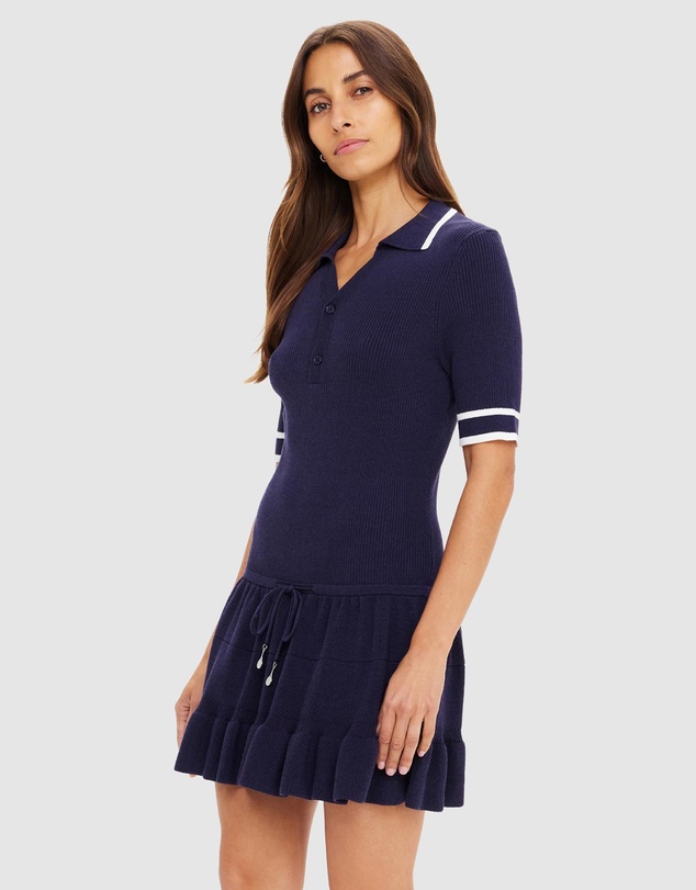 The Upside - Plume Knit Collared Dress