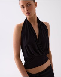 Style Addict - Aurelia Drape Halter Top