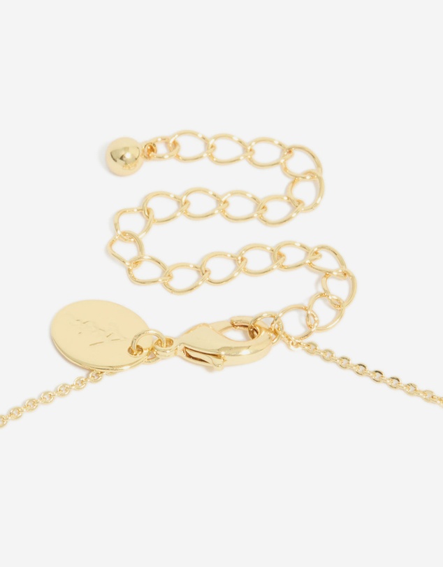 Lovisa - Gold Plated Brass Aquamarine Cubic Zirconia March Birthstone Necklace