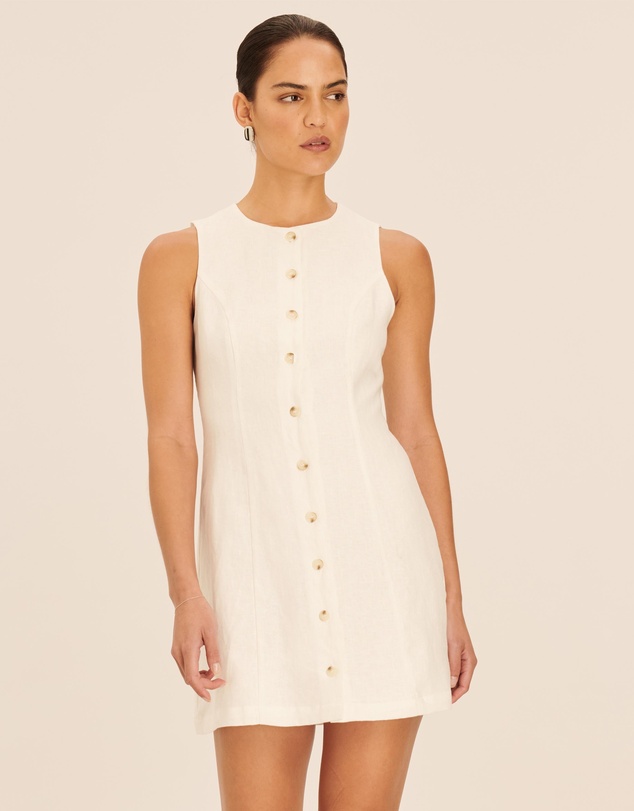 AERE - Linen Button Down Mini Dress