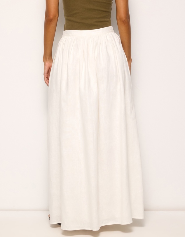 AERE - Tiera Gathered Midi Skirt