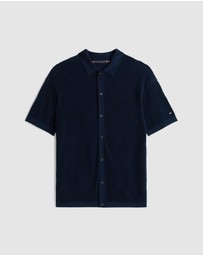 Tommy Hilfiger - Relaxed Fit Open Knit Short Sleeve Shirt