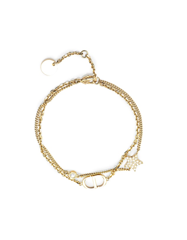 Pre-Loved by Azura Reborn - Pre-Loved Petit Gold Plated CD Star Charm Double Chain Bracelet