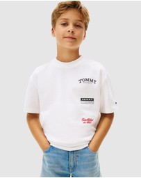Tommy Hilfiger - Back Multi Logo Print Jersey T-Shirt - Kids