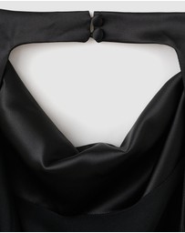 M.N.G - Draped Neck Satin Top