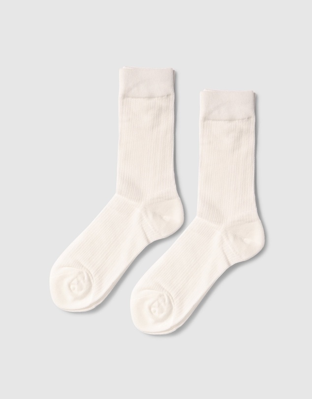 Belle & Bloom - Go For It Classic Ribbed Socks - White