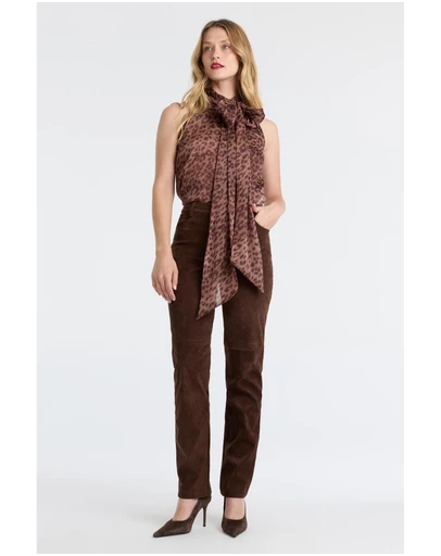 Bardot - Arlette Neck Tie Printed Top