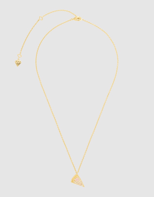 Wanderlust + Co - Pizza Slice Gold Necklace