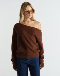 Decjuba - Abigail Tipped Shoulder Knit Jumper