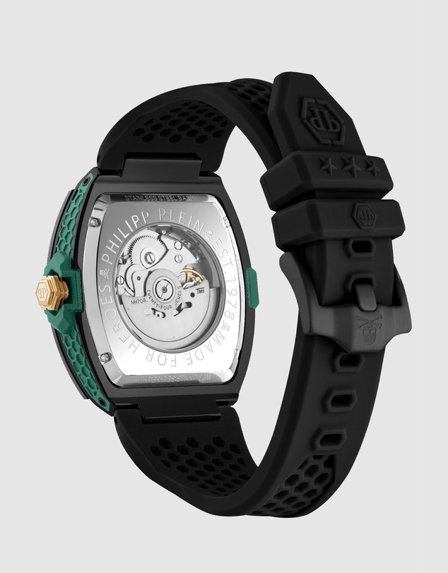 Philipp Plein - The $Keleton 2.0 - 44mm Black Dial and Silicone Strap