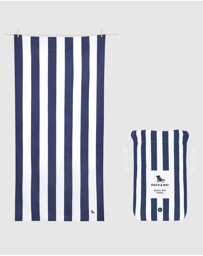 Dock & Bay - Beach Towel Cabana Collection L Whitsunday Blue