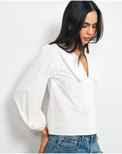 AERE - Rosie Cotton Collar Blouse