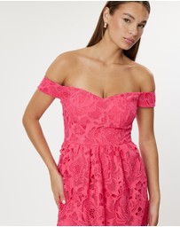 Romance by Honey and Beau - Eve Off Shoulder Midi Dress