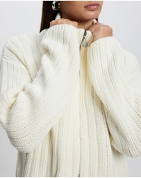 Malbon - Allegra Chunky Golf Knit Zip Up