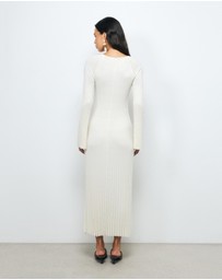 AERE - Indi Accordian Pleated Organic Knit Dress