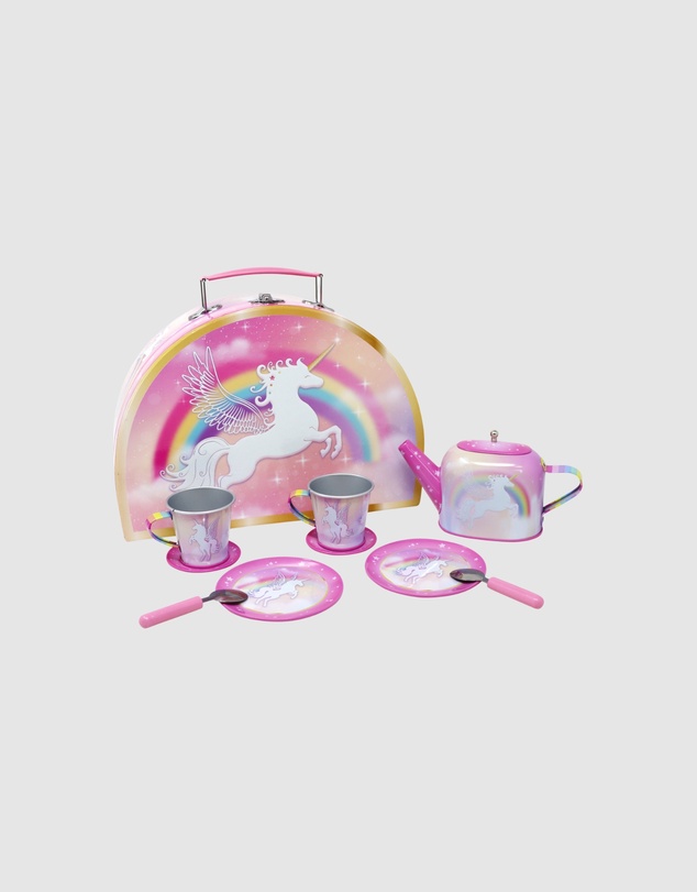 Pink Poppy - Unicorn Dreamer 9 Piece Tin Tea Set in Carry Case