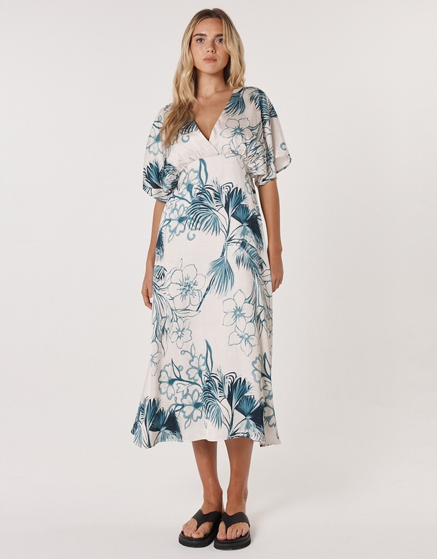 Fate + Becker - Solstice Palms Midi  Dress