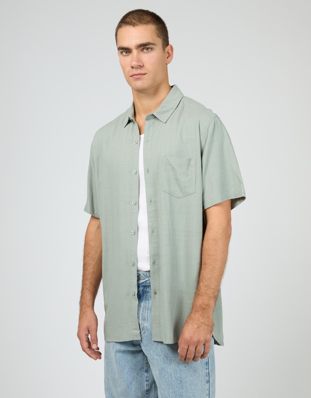 Silent Theory - Textured Linen SS Shirt