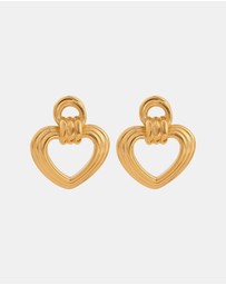Zoe Olivia - Waterproof Muse Heart Stud Earrings