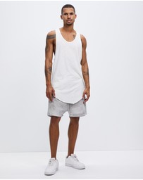 Surrounded By Ghosts - The Garnet Denim Drawstring Shorts