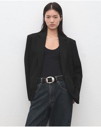 M.N.G - Straight Suit Jacket With Lapel Pockets
